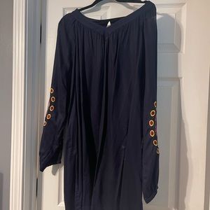My favorite dress but it’s too big name.  Blue summer dress.
